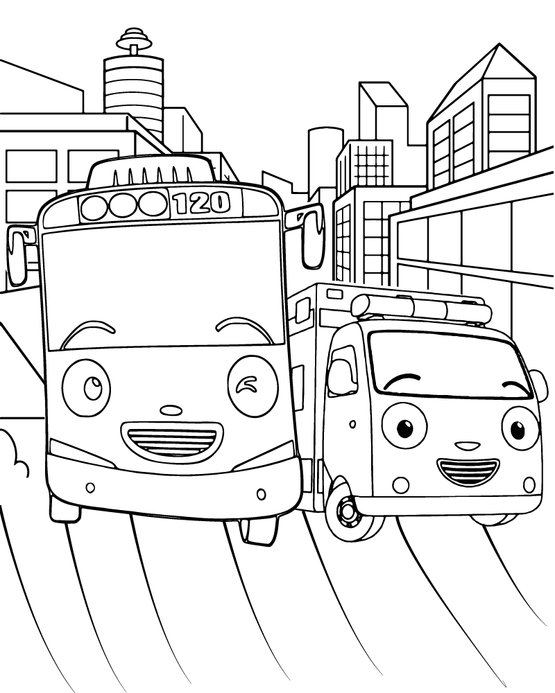 Tayo the Little Bus coloring pages