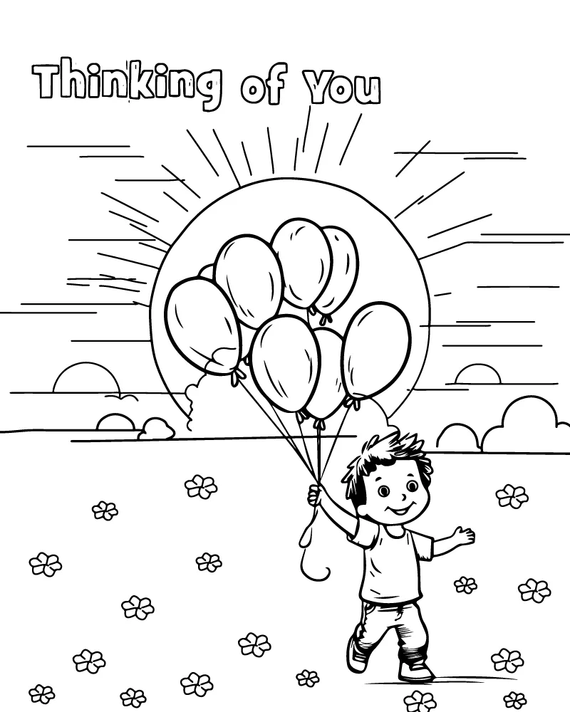 Thinking Of You Coloring Page Thinking of you coloring page