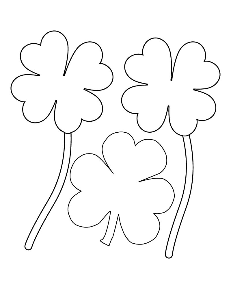 Six Shamrock Templates Coloring Page Free Printable Coloring Pages