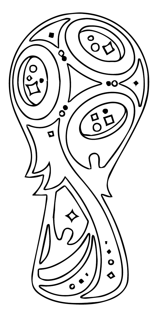 Trophy Line Art Coloring Page - Free Printable Coloring Pages for Kids