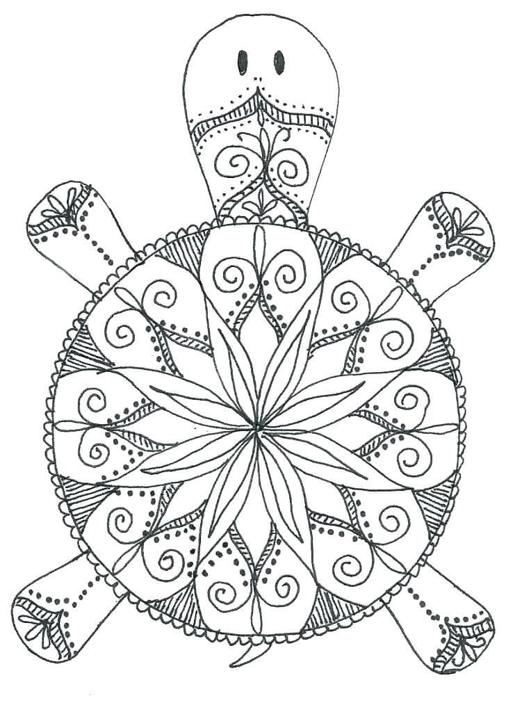 abstract turtle coloring pages