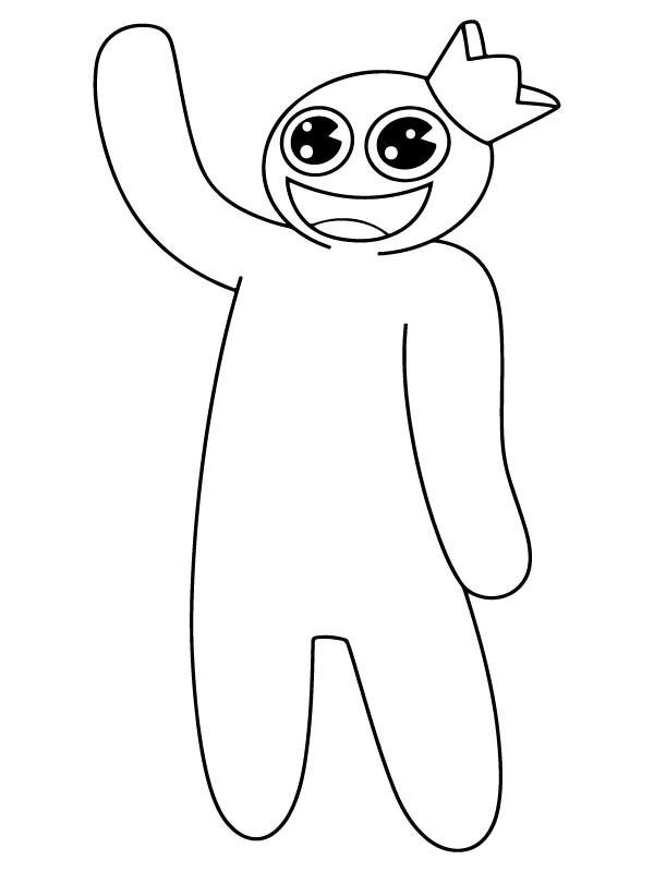 Purple Sitting Rainbow Friends Roblox Coloring Page