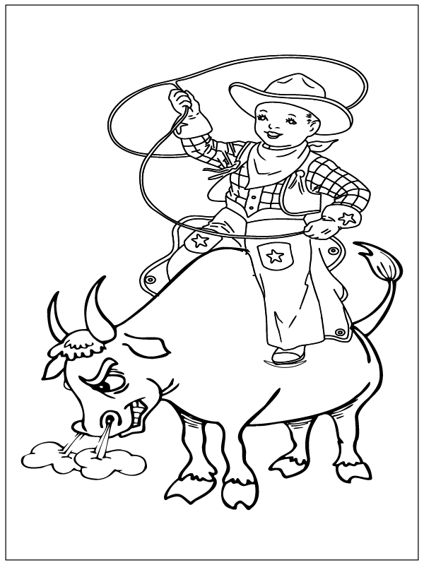 Cowboy Coloring Pages - Free Printable Coloring Pages for Kids