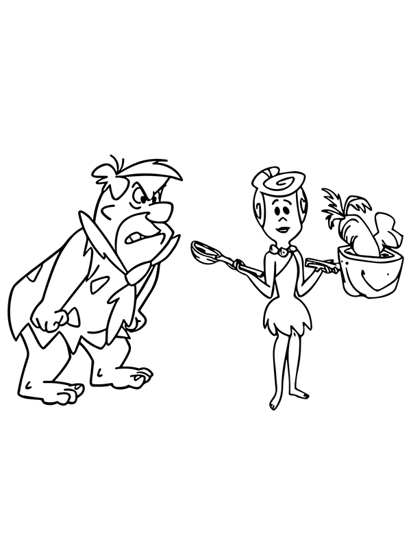 Flintstones Coloring Page - Free Printable Coloring Pages for Kids