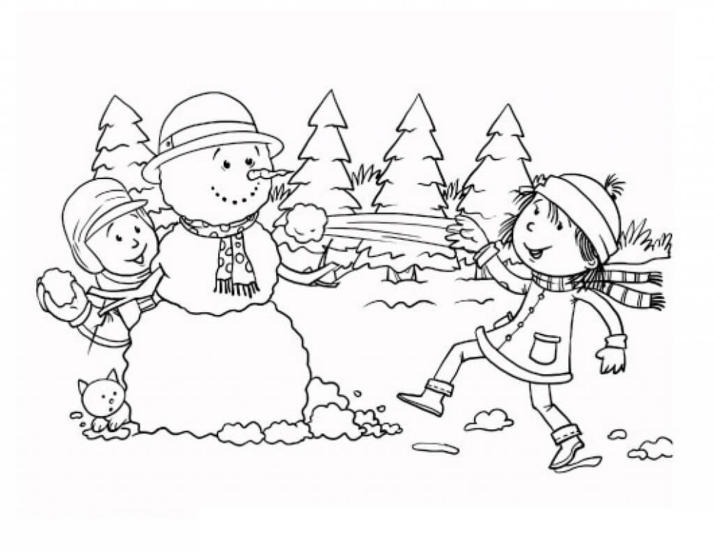Winter Scene Coloring Page 3 Coloring Page Free Printable Coloring Pages For Kids