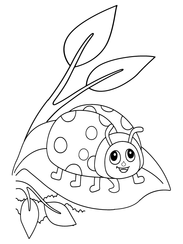 Wonderful Ladybug Coloring Page