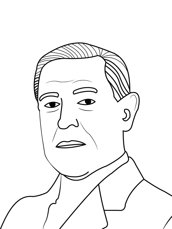 Woodrow Wilson Coloring Page - Free Printable Coloring Pages for Kids