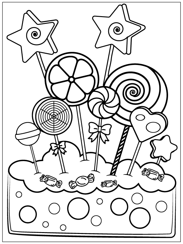 Candy Coloring Pages - Free Printable Coloring Pages for Kids