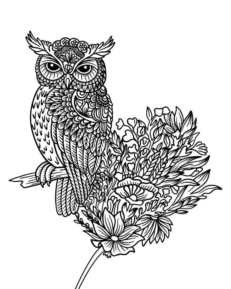 Nature Zen Coloring Page