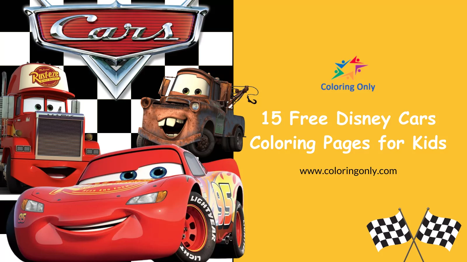 15 kostenlose Disney Cars Malvorlagen für Kinder