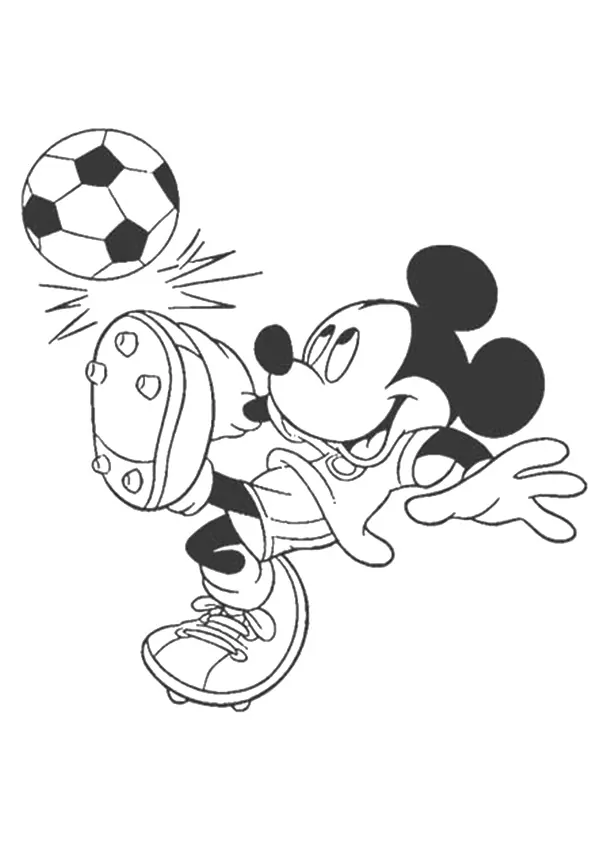 Mickey Mouse Playing Soccer