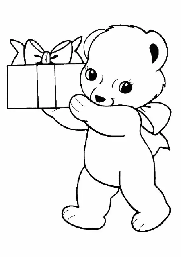 Teddy bringt das Geschenk