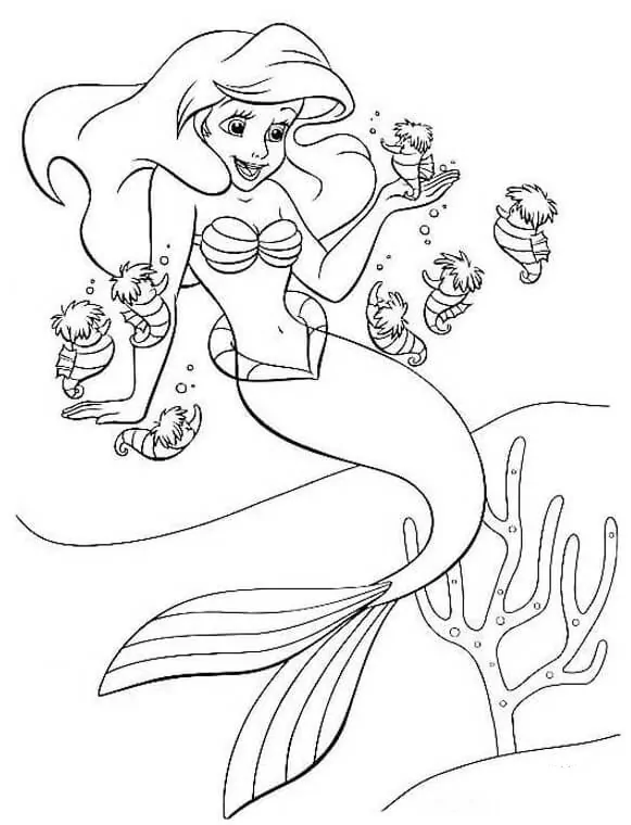 Ariel und Seepferdchen