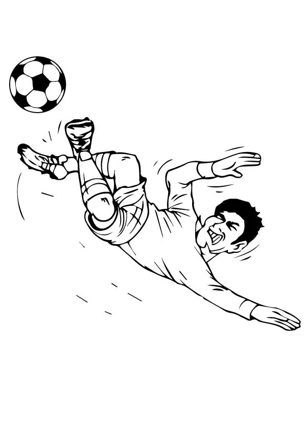 Soccer Player Kicking The Ball