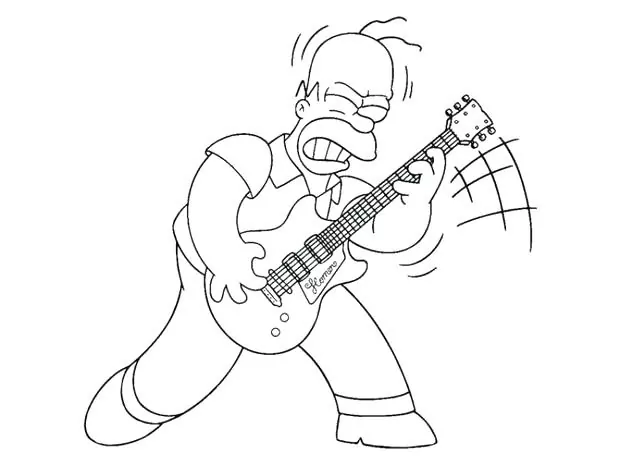 Hommer spielt Gitarre