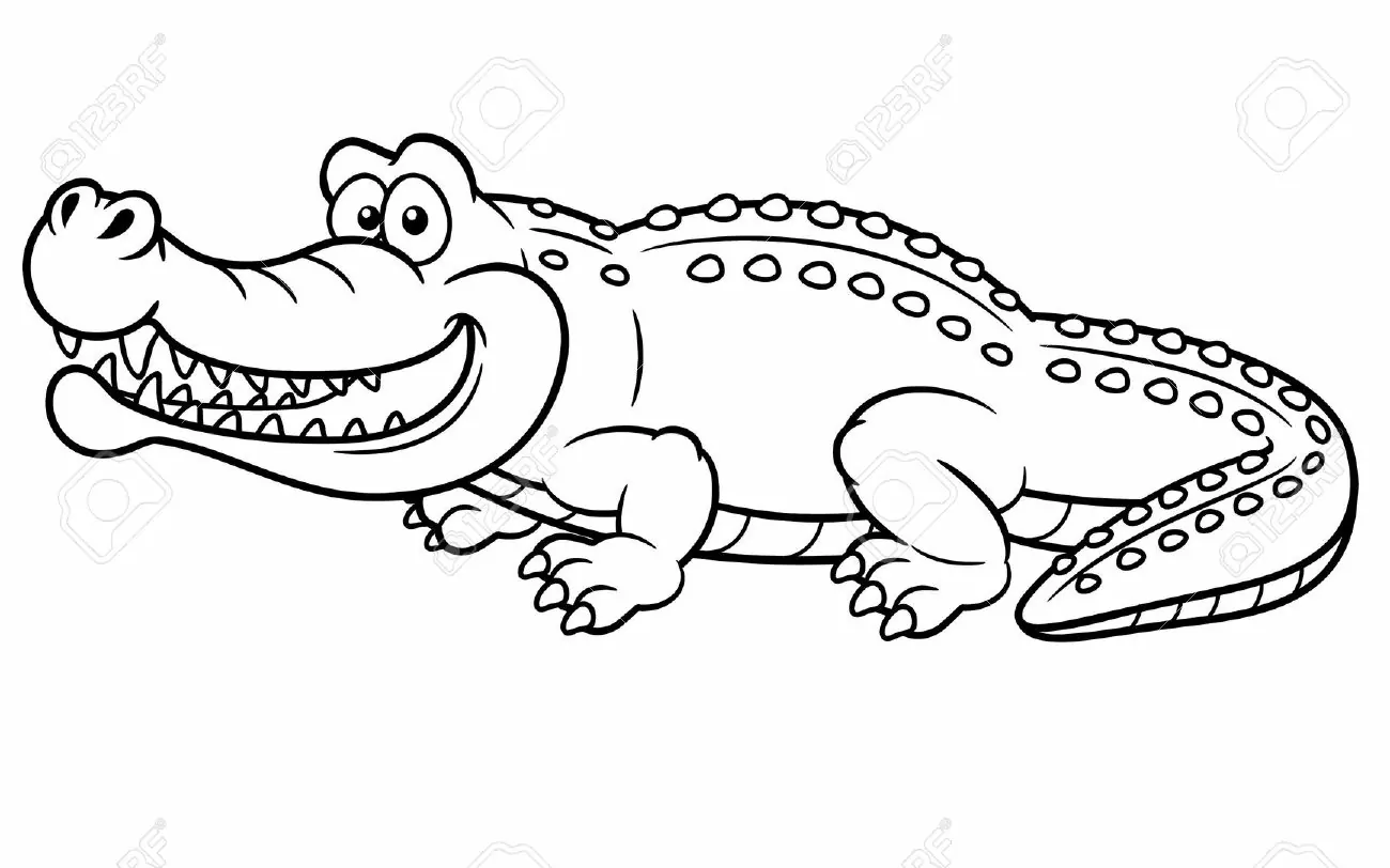 Glücklicher Alligator