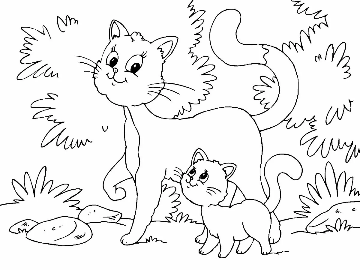Katze und Kätzchen