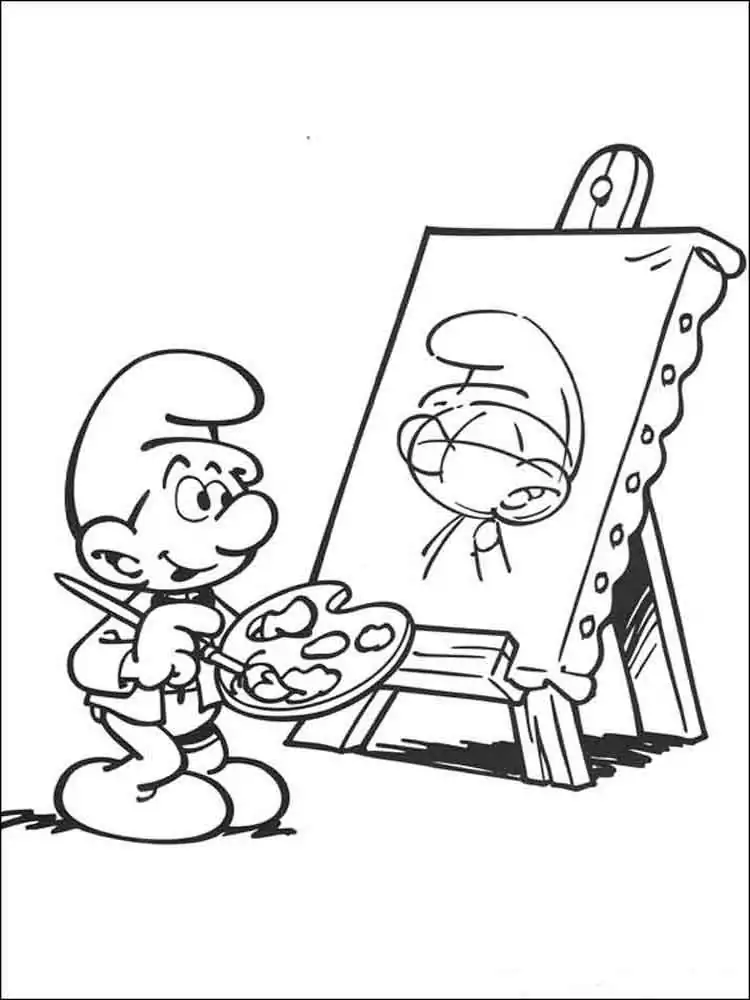 Clumsy Smurf Drawing