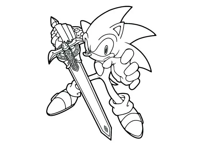 Sonic mit Schwert