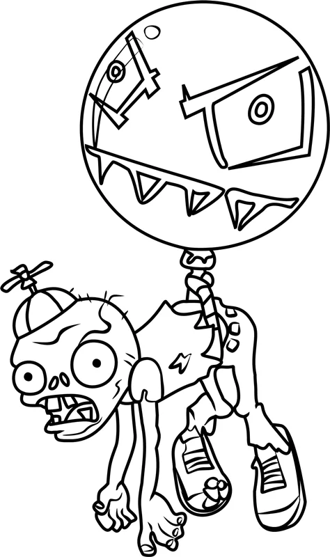 Zombie mit Ballon