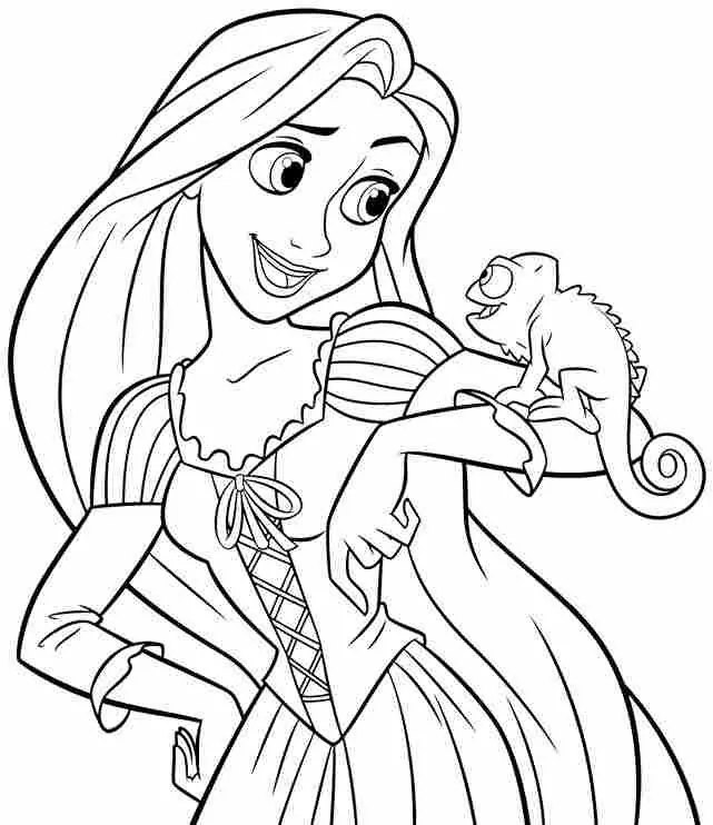 Rapunzel With Pascal