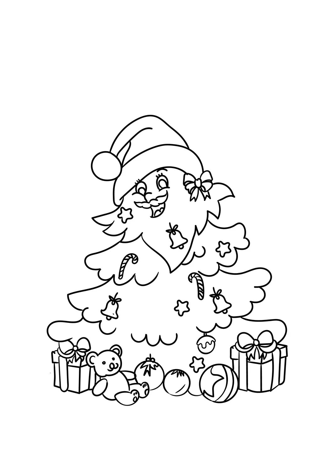 Karikatur Weihnachtsbaum