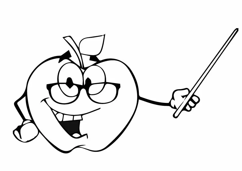 Lehr-Cartoon Apfel