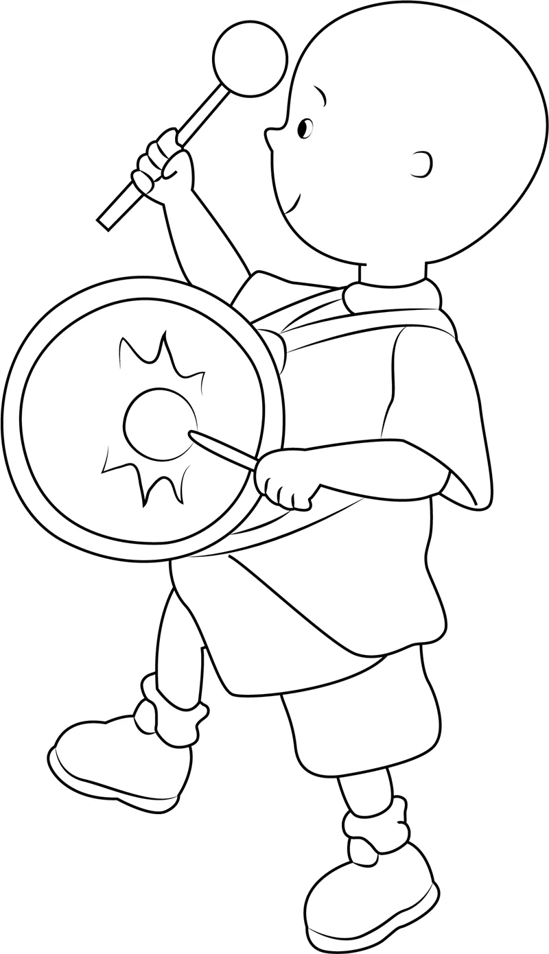 Caillou Beating Drum