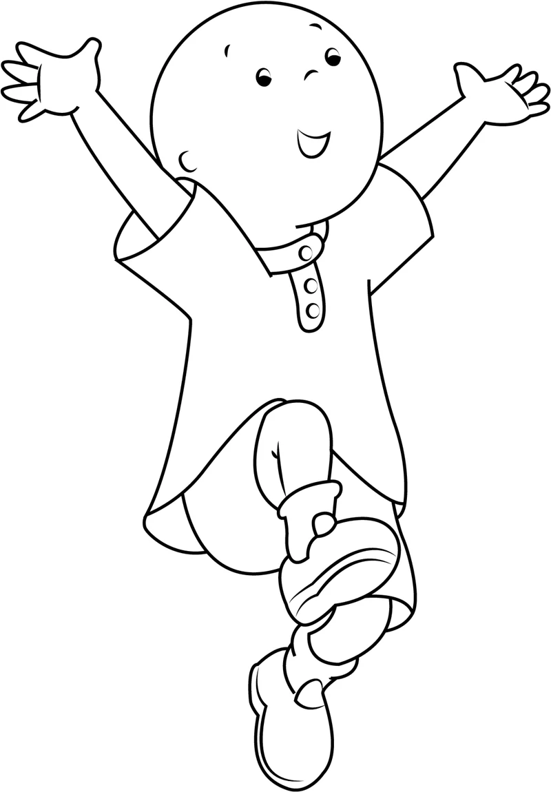 Happy Caillou Jumping