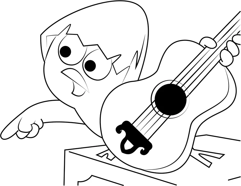 Calimero Playing Guitar