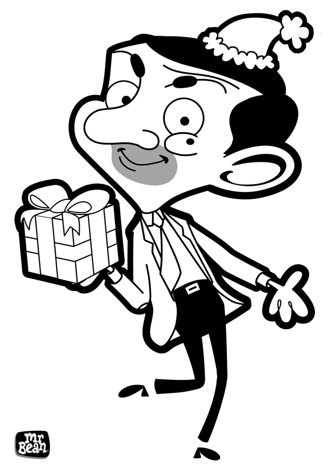 Mr. Bean With Gift