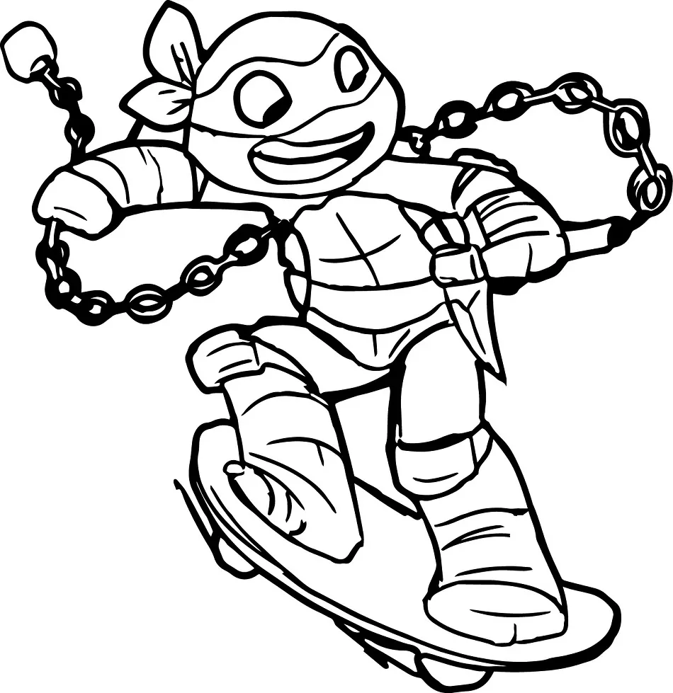 Ninja Turtle Skateboarding