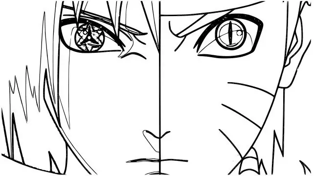 Gesicht von Naruto Und Sasuke