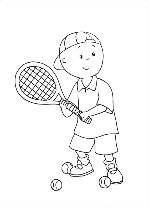 Caillou Playing Tennis