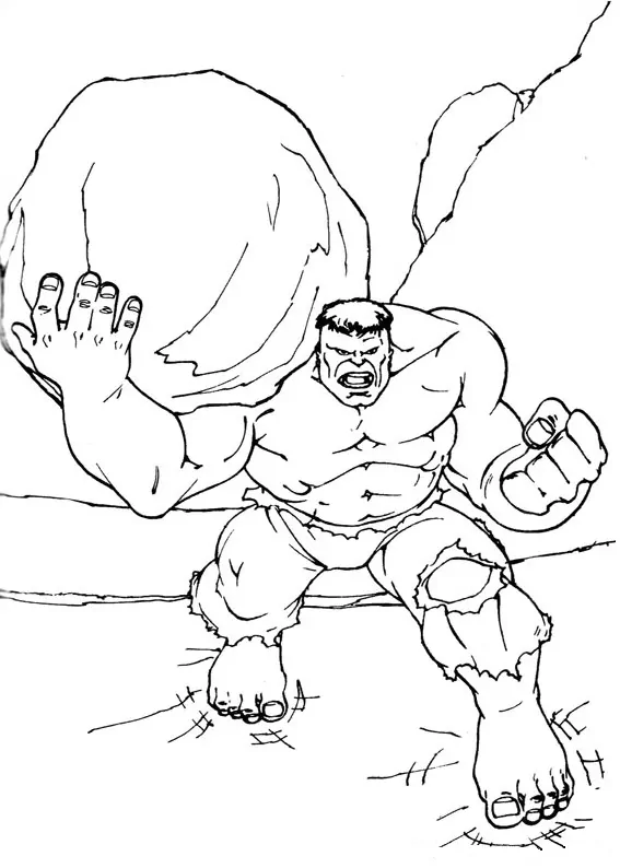 Hulk Holding Rock
