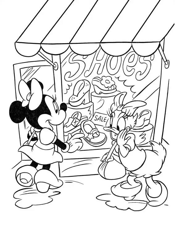 Minnie Und Daisy Gehen Einkaufen