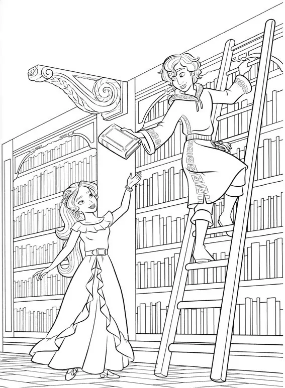 Elena Und Mateo In Der Bibliothek