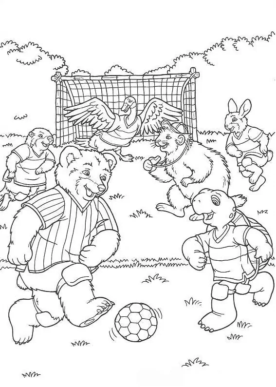 Franklin Characters Playing Soccer