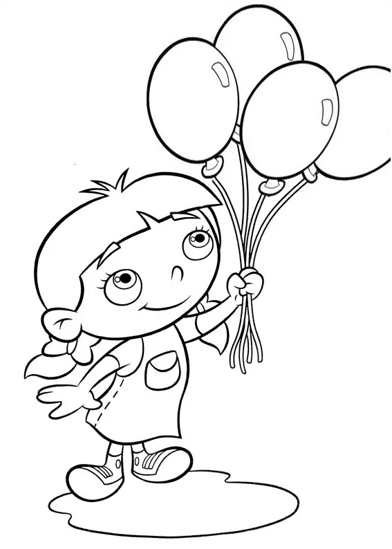 Annie mit Luftballons