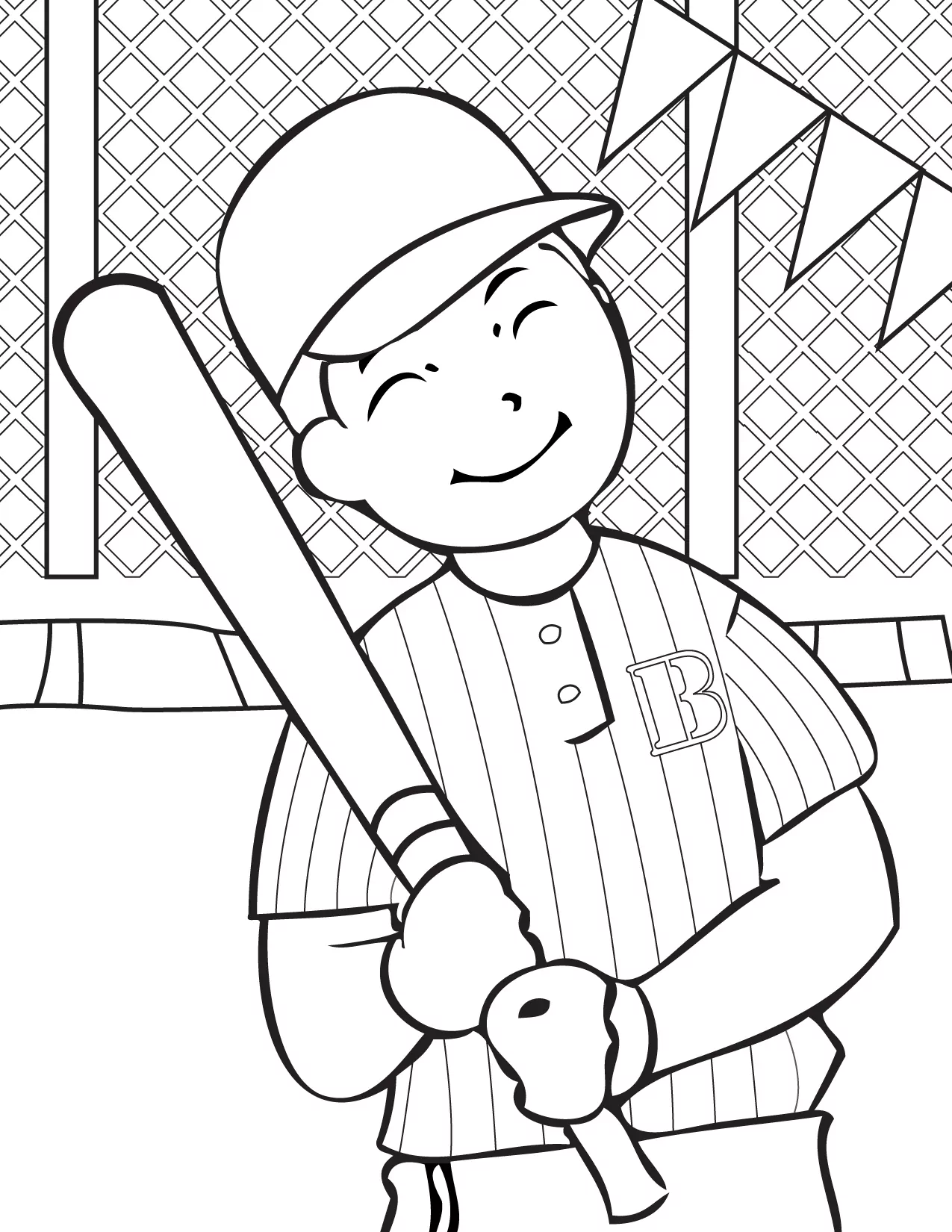 Smiling Baseball Player