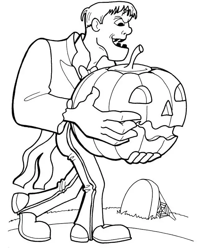 Frankenstein And Pumpkin