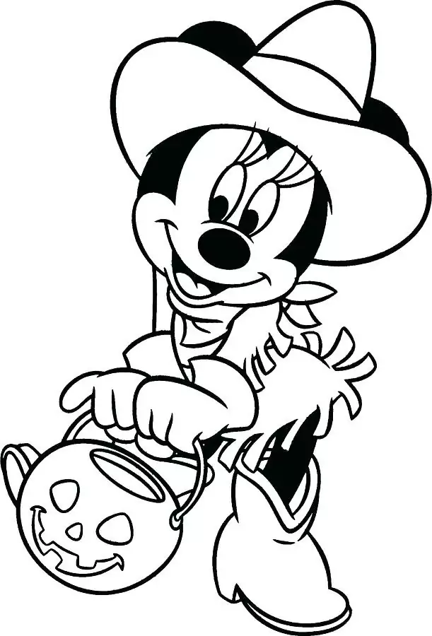 Cute Minnie With Cowboy Costume