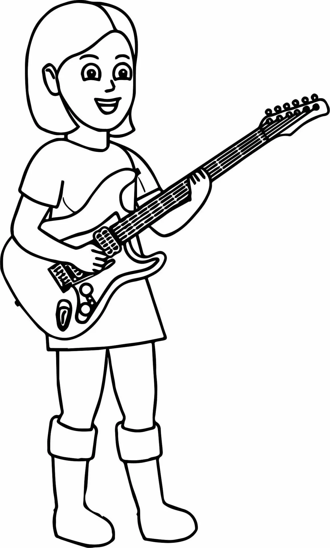 Kleines Mädchen spielt Gitarre