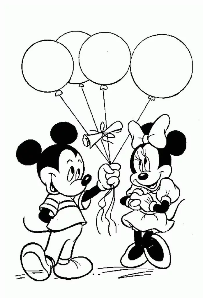 Mickey Give Minnie Balloons
