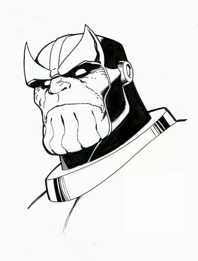 Thanos’ wütendes Gesicht