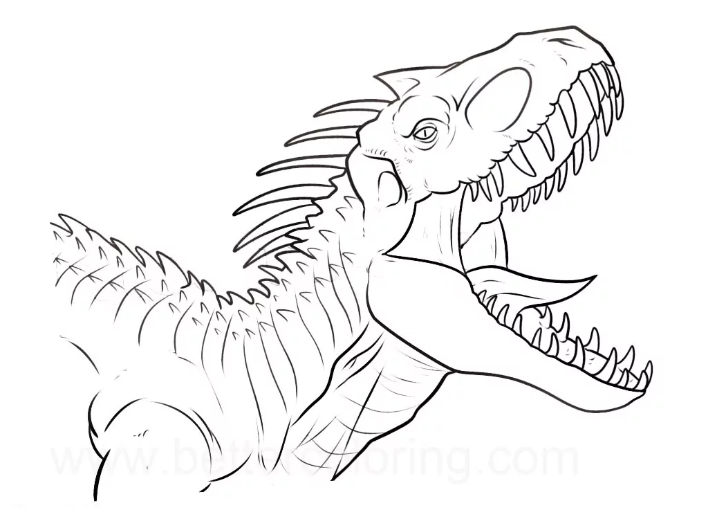 Indoraptor mit scharfen Zähnen