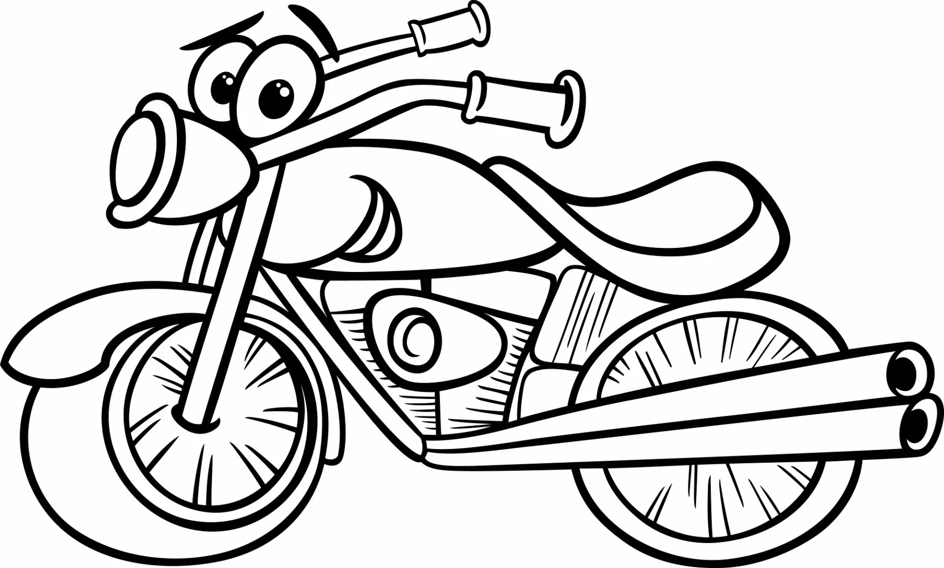 Cartoon Motorcycle