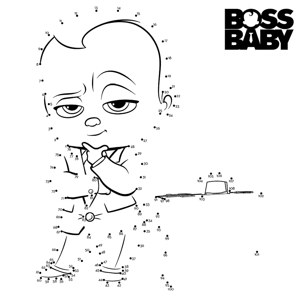 Boss Baby Dot To Dots