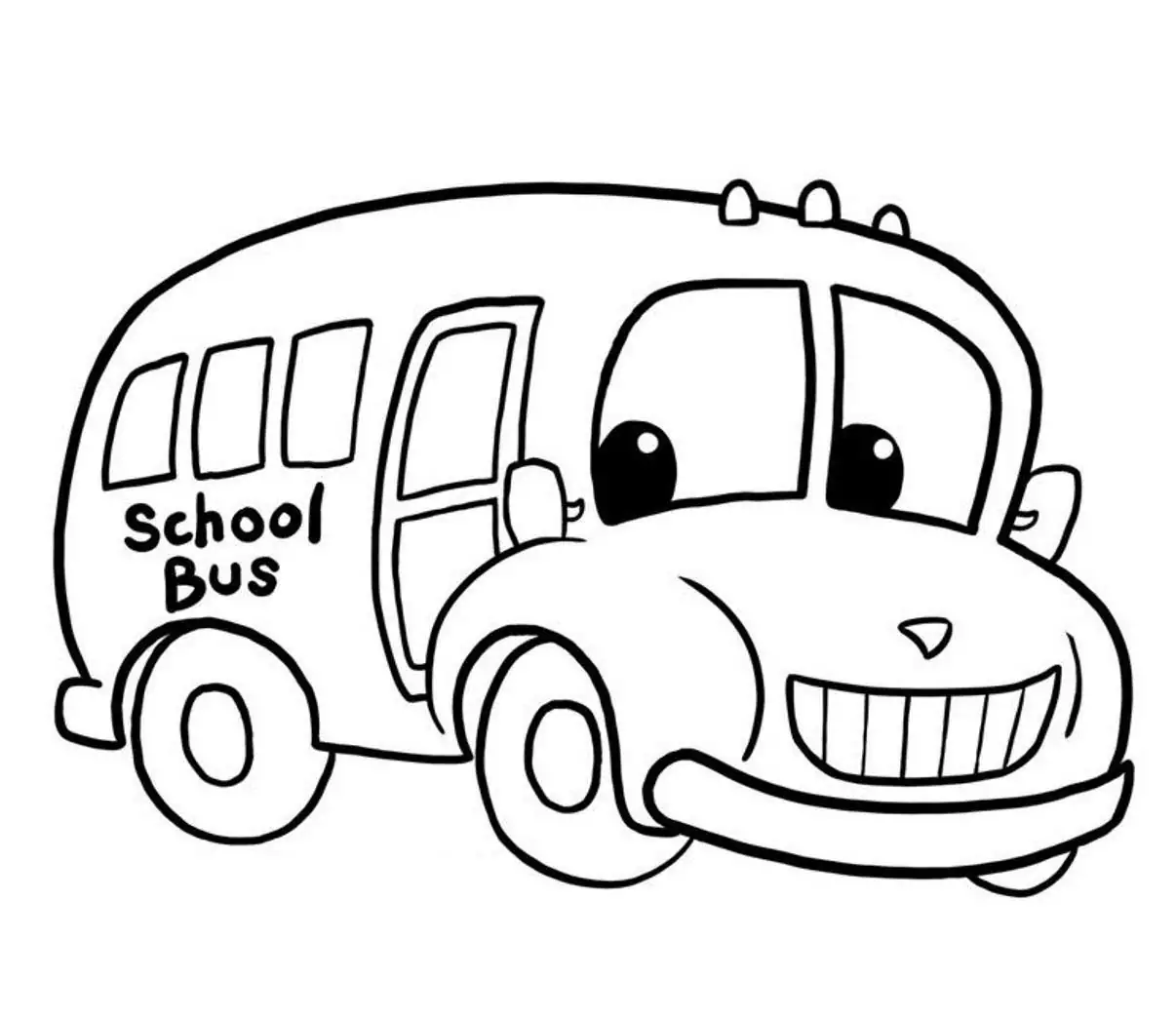 Karikatur Schulbus