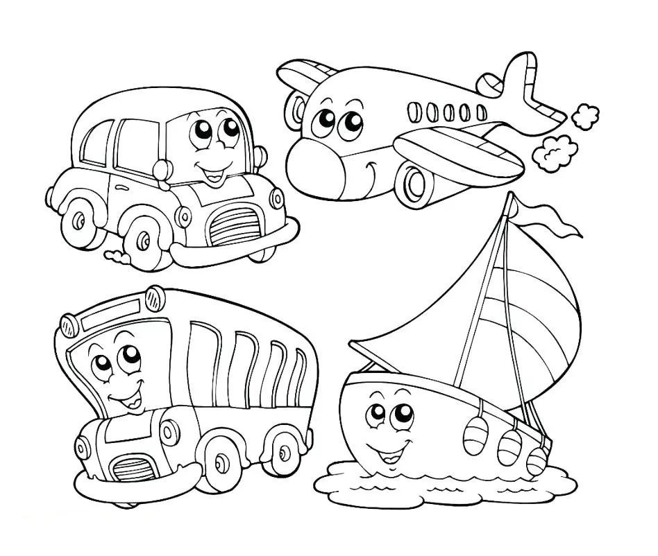 Cartoon-Fahrzeuge